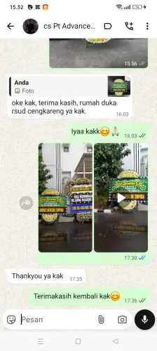 Testimonial Papan Bunga Pernikahan bongkok