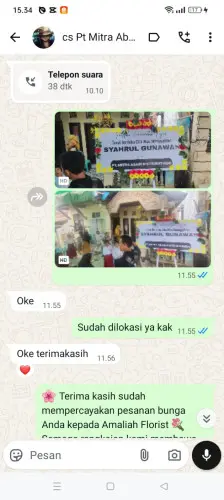 Testimonial Papan Bunga bongkok