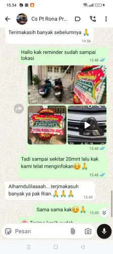 Testimonial Papan Bunga bongkok