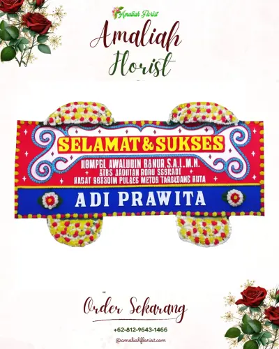 Karangan Bunga Ucapan Selamat bongkok